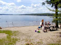 View of Cranberry Lake from the campground's beach